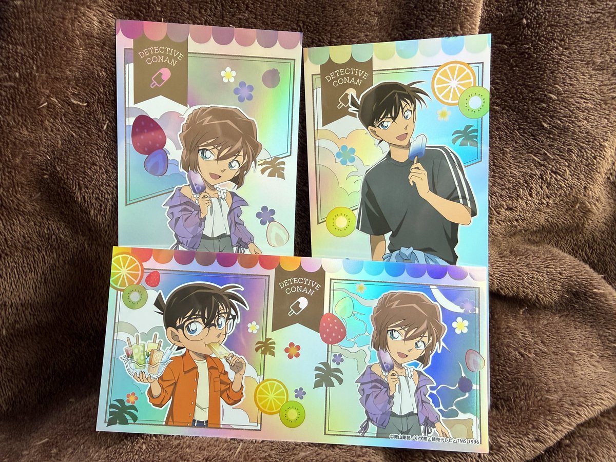 _ka10me_'s tweet photo. 【交換】名探偵コナン アニメイトフェア 初夏のひんやりアイスキャンディータイム 

譲:灰原哀、工藤新一、コナン灰原哀

求:安室透(降谷零)

お気軽にお声掛けください https://t.co/LkAEtezVMS