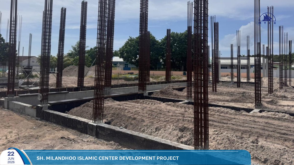 MTCCPlc's tweet photo. Project Update: Design And Build Of Sh. Milandhoo Islamic Centre
Lean concrete works have been completed. Mosque foundation footing works and tie beam works are currently ongoing at the project site.
Follow more updates at: https://t.co/gj1h168wwY
#MTCCProjects #TeamMTCC #RayyithungeKunfuni #GaumuBinaakurumugaaMTCC