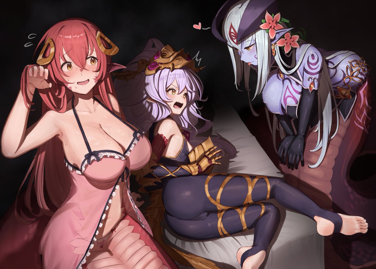 KuyaBudz's tweet photo. 3 of the snake/lamia that I grew up reading about. I still replay monster girl quest from time to time.

I tried doing the camera flash effect this time but idk😭

my new pixiv account is nyangurov2

#ミーア  #メドゥーサ #アリスフィーズ・フェイタルベルン  #モンスター娘 https://t.co/vl8Ky6AaW7