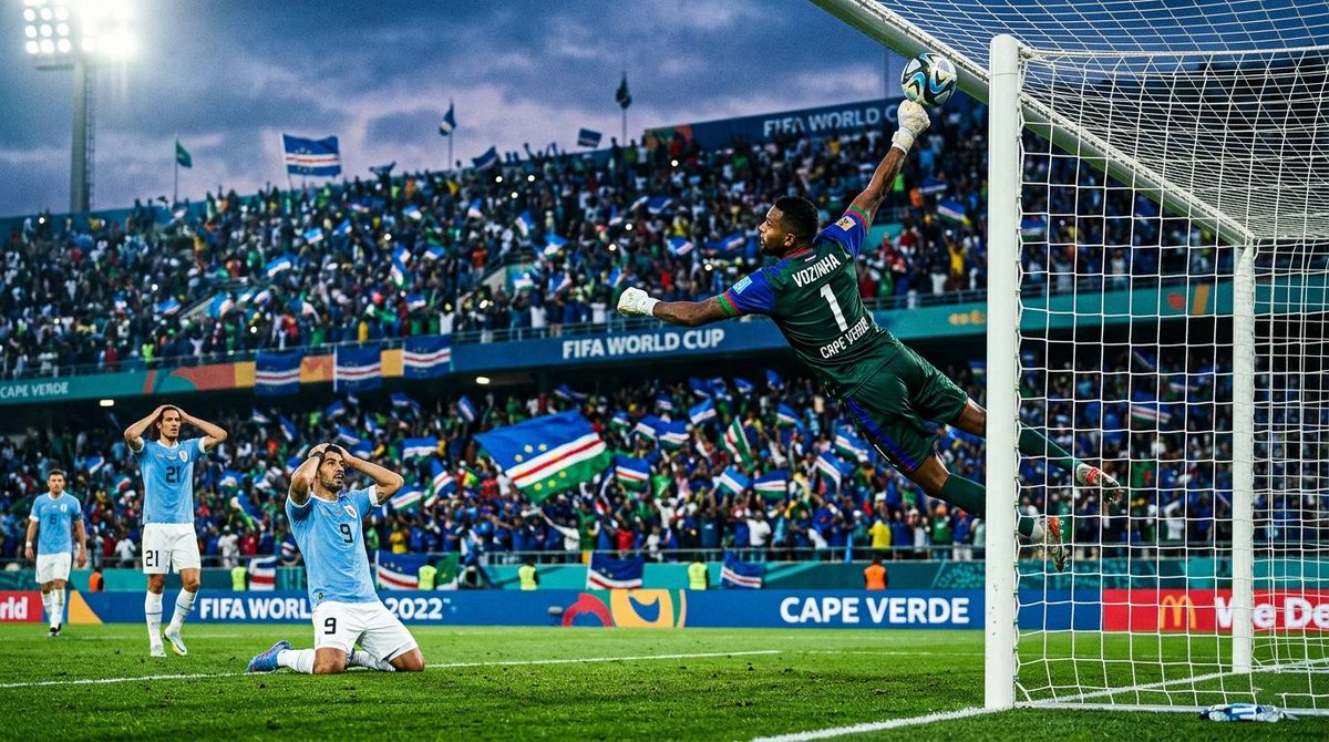alphai_onchain's tweet photo. Cape Verde🇨🇻 goalkeeper Vozinha is putting on a show! 

They only turn up against the big teams. What exactly is Cape Verde trying to do?  ⚽️🥅
Change of plans — are they here to stay in the World Cup?

#WorldCup #CapeVerde https://t.co/QQ96gWc67w