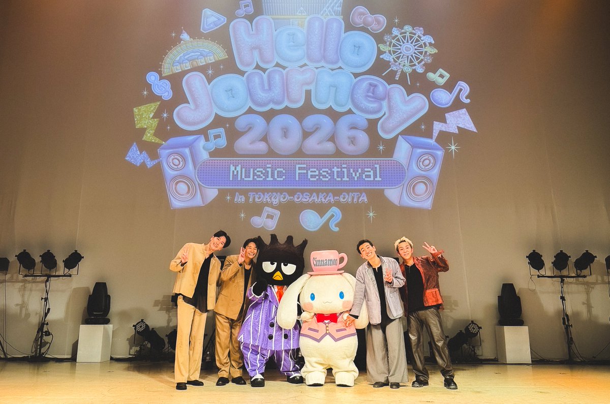stkgz_official's tweet photo. Hello Journey 2026 
at サンリオピューロランド

たっぷり1時間のライブ、盛り上がっていただきありがとうございました🔥

撮影OKだったキャラクターとのコラボ楽曲はSNS掲載OKです！
ぜひ、 #サンリオ #シッキン のハッシュタグをつけて投稿してください✅
（写真4枚目にあります通り、例の家族のパフォーマンスも、投稿OKとなります！笑）

#サンリオ #シッキン