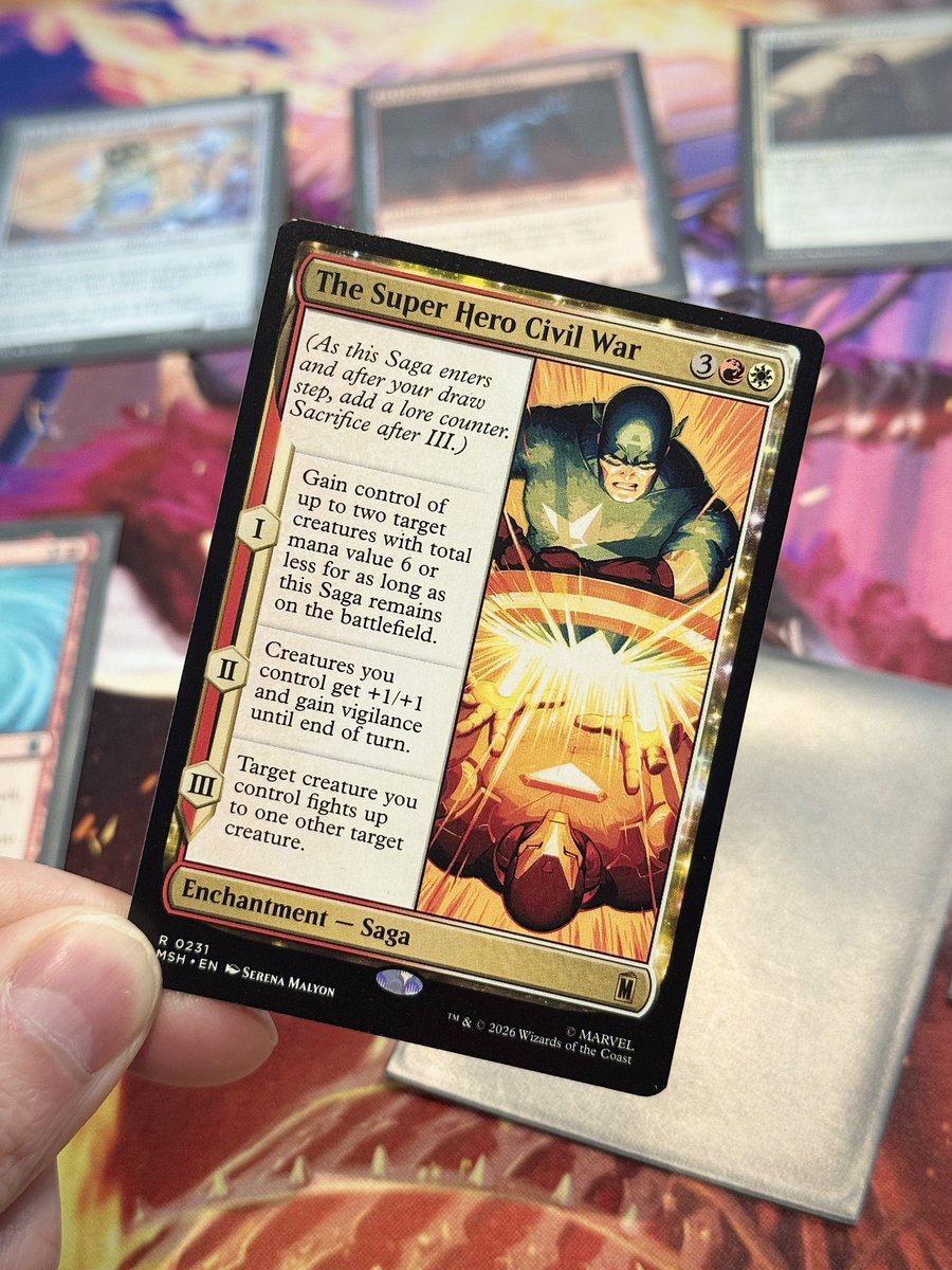 LShobbies's tweet photo. @JoshLeeKwai I went 3-1-0 with Boros Aggro.

Quicksilver, Speed, and War Machine did early work, while The Super Hero Civil War closed out games.

Oh and, Truck Toss straight up wins games. https://t.co/njoWgMjRtD
