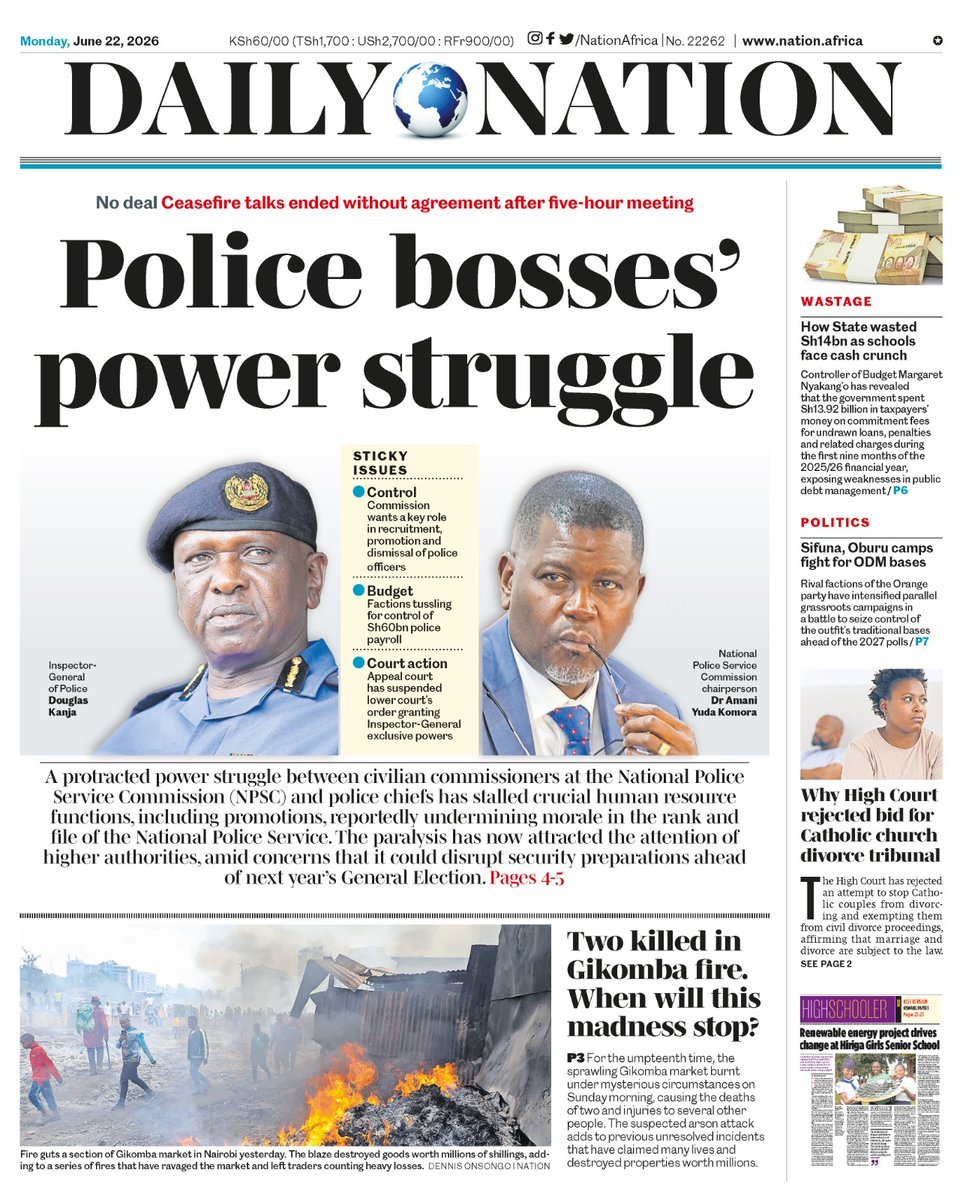 nyanducha's tweet photo. Today's newspaper headlines.
Monday, 22nd June 2026.
Contact #Victorock #Kenya on 0706357055 or info@victorockkenya.com for #Ubibot soil, temperature & humidity IoT #sensors, #Sophos firewalls, #Cisco #Meraki firewalls & switches.
#ePaper #Gazeti #FathersDay #GenZ #Jaji #Tume https://t.co/SreGgjISfp