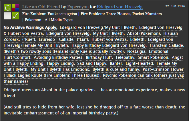 EsperQM's tweet photo. https://t.co/ViYDqbvqek

'Like an Old Friend'
For Edelday <3 https://t.co/v4rhCGSwMR