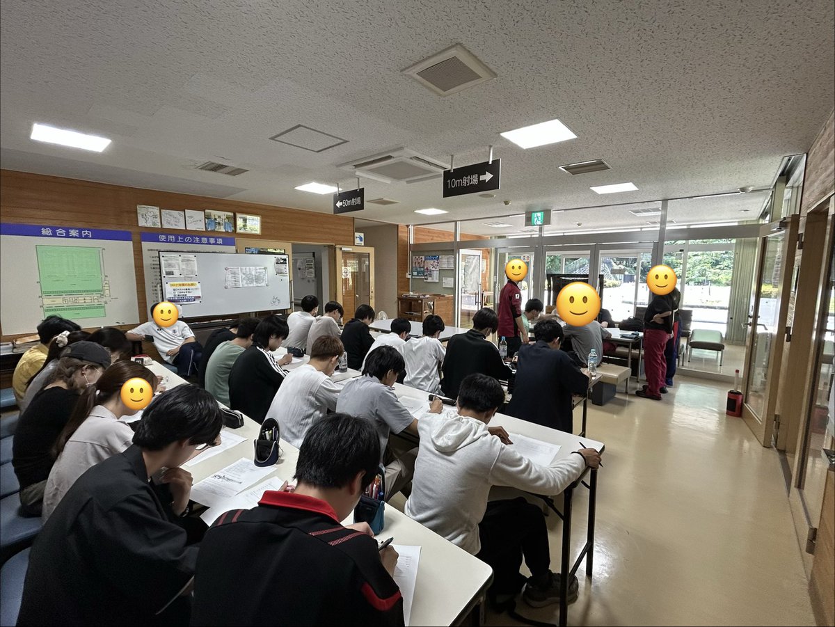 SRAJcentral's tweet photo. 6月20、21日
藤枝市スポーツ・パル高根の郷にて新人講習会を行いました

初めての合宿となる新入生も多かったと思いますが、無事にライフル射撃について知識を深めてもらいました！
今後の活躍に期待です！

また、新入生のビーム競技も指導してくださった講師の皆様、ご協力ありがとうございました！ https://t.co/XKAKZ2x1Ko