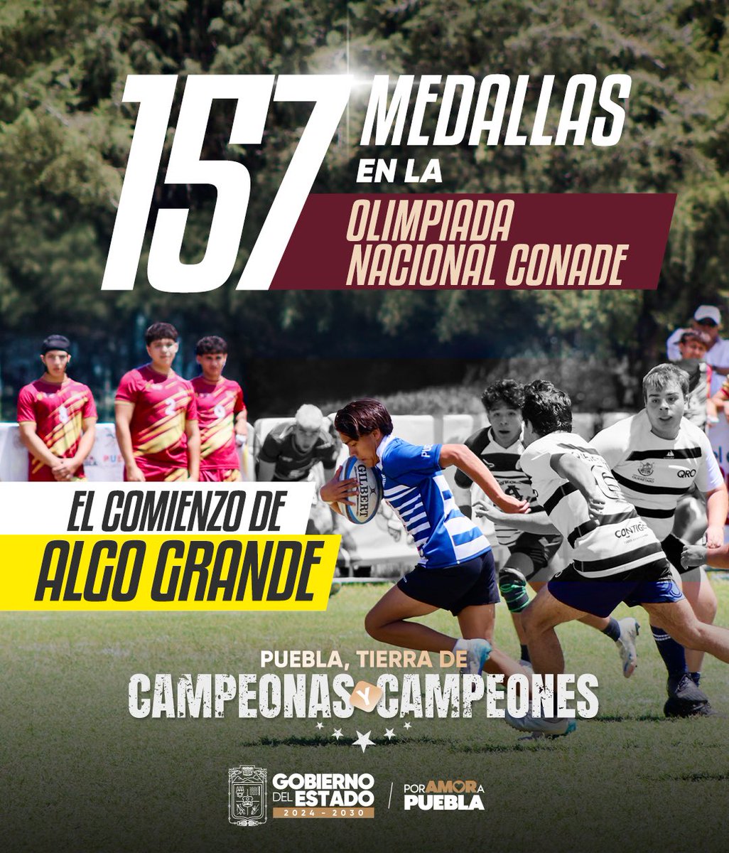 ExpresionesRad's tweet photo. 🏅Con 157 medallas en la Olimpiada Nacional CONADE, los deportistas nos demuestran que Puebla es, sin duda, ¡tierra de campeonas y campeones! https://t.co/KmS3Qkt8ph
