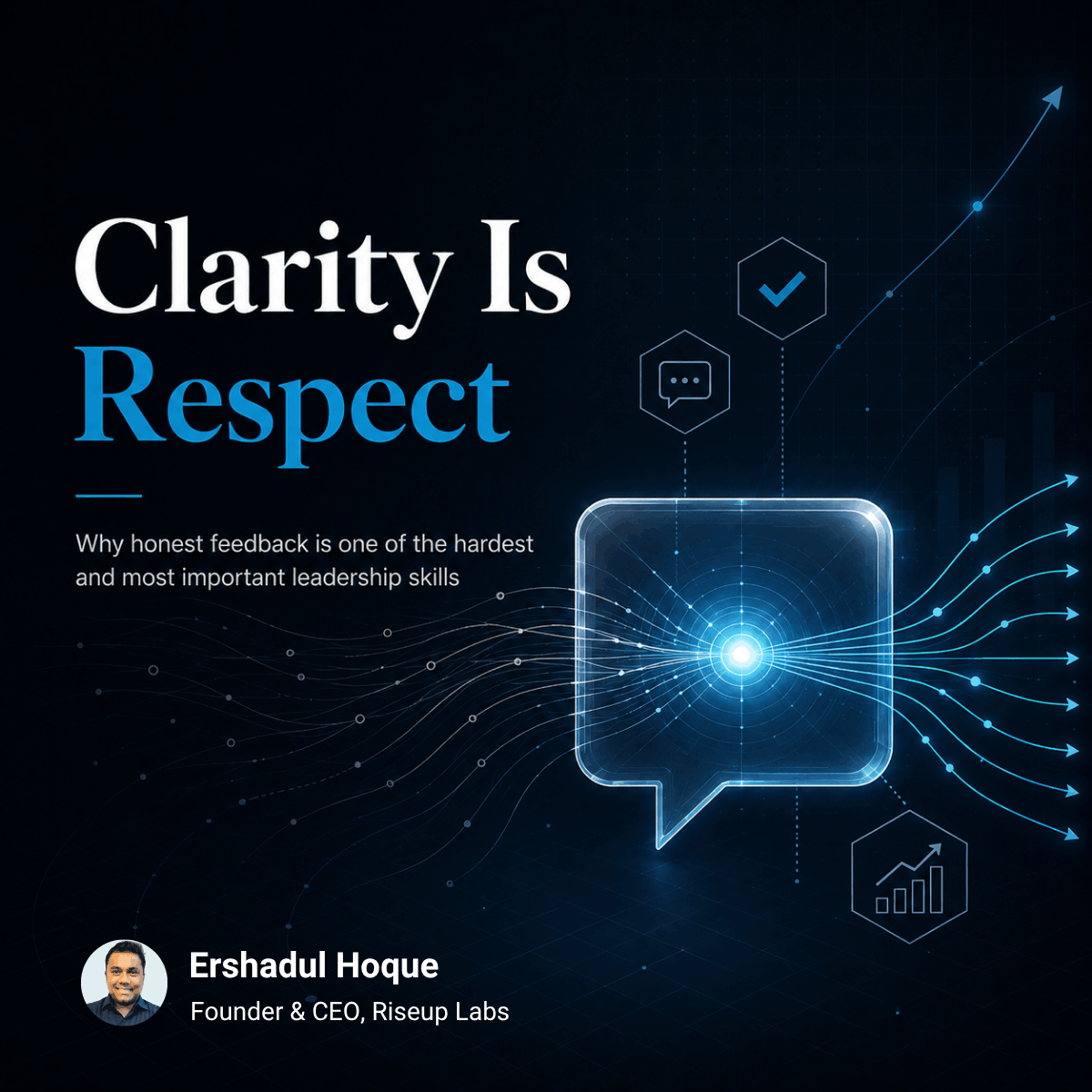 erhoq's tweet photo. The hardest leadership conversation isn't firing someone.

It's telling a good person they're underperforming.

For years, I delayed those conversations because I thought I was being kind.

I wasn't.

People can't improve without clarity. Real respect means telling hard truths with compassion.

What's a difficult conversation you've learned to stop avoiding?

#Leadership #Management #LeadershipLessons #RiseupLabs