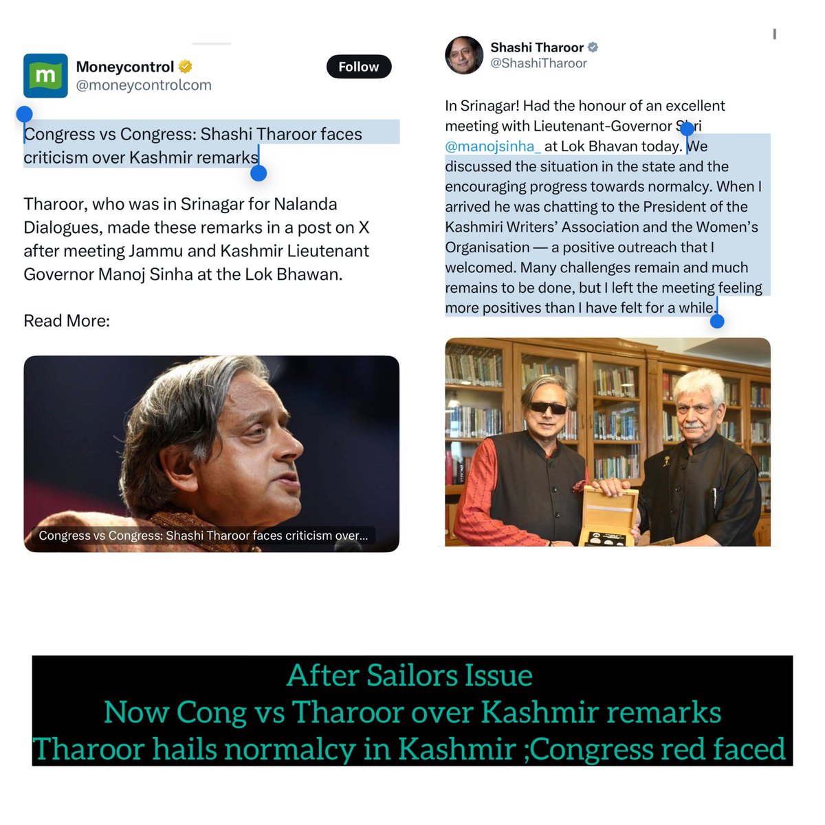 Shehzad_Ind's tweet photo. One more Tohfa for Rahul Gandhi by Shashi Tharoor 😜😂

After Sailors Issue 
Now Cong vs Tharoor over his Kashmir remarks

Tharoor hails normalcy in Kashmir ; Congress red faced issues Fatwa on him

Congress cant digest NATION FIRST.. they want Parivar first 😬 https://t.co/m1jJfh8cgL