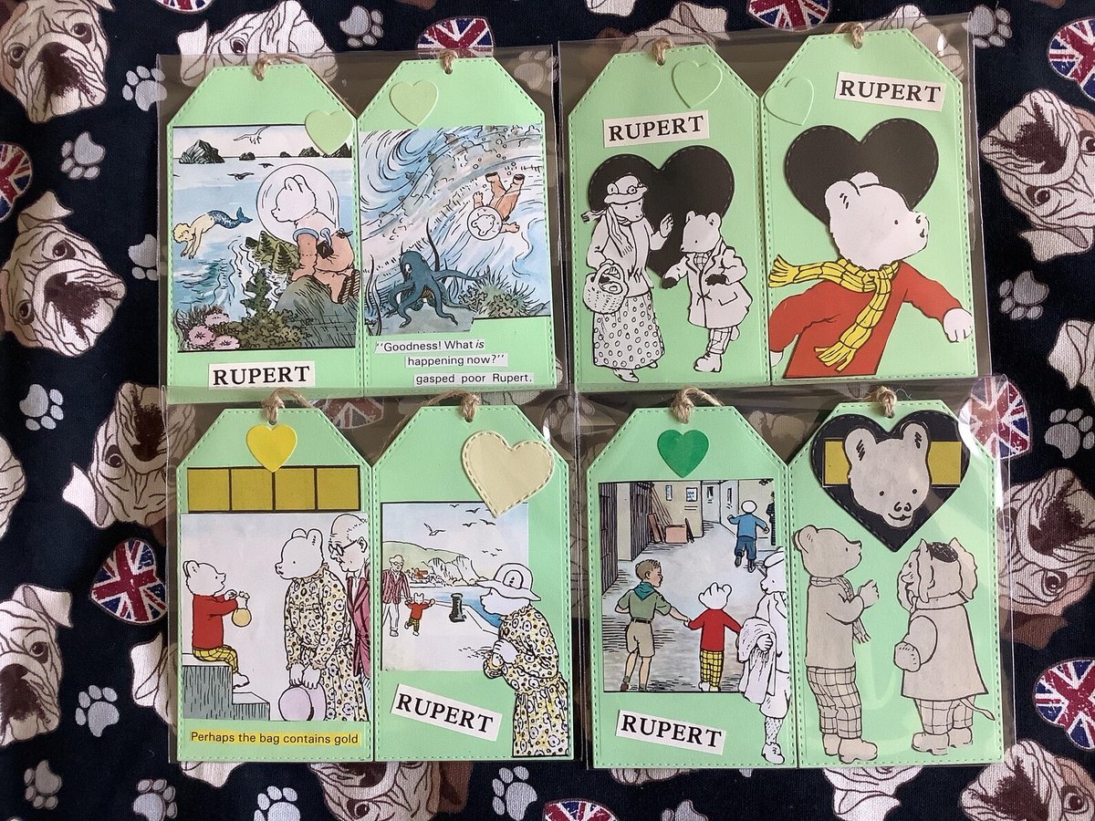 WatsonsVintage's tweet photo. I've just added a couple more of these to the listing! Pack of 2 Die Cut Blank Children's Book Illustration Cardboard Gift Tag Packs complete with Jute String -Fun & Unique Blank Journalling Tags https://t.co/Wegwadcy42 via @Etsy #GiftTags #JournallingTags #RupertBear #UniqueTags https://t.co/a0VeJwTyCY