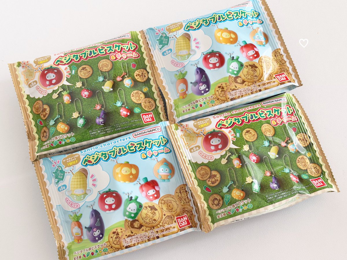 ㅤ 本日発売のサンリオベジタブルビスケット＆チャーム 🍅☆ 可愛すぎ