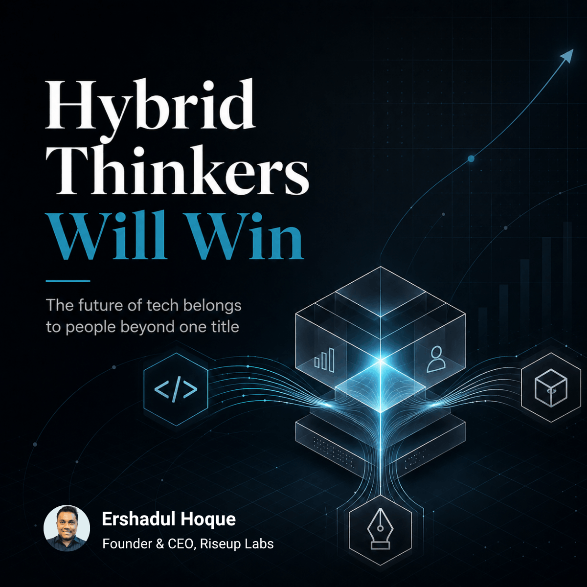 erhoq's tweet photo. By 2027, the most valuable people in tech may not fit a clean job title.

The winners will be engineers who think like product managers, designers who understand systems, and builders with business judgment.

Go deep in one skill. Then go wide.

What hybrid skill combination will be most valuable in the next few years?

#FutureOfWork #TechCareers #Leadership #RiseupLabs