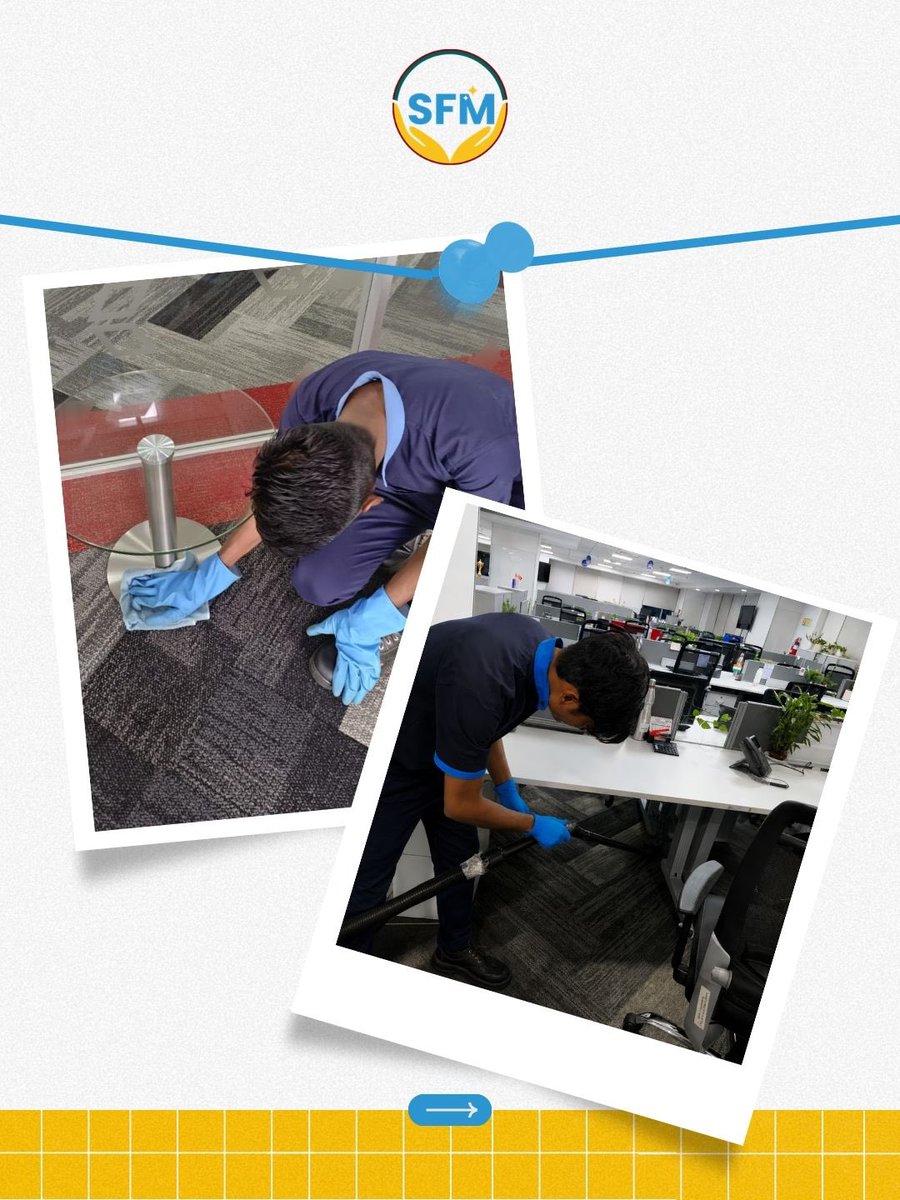 SamarpanFa68864's tweet photo. Ensuring spotless hospitality and delivering clean, well-managed spaces.
Samarpan Facility Management at Adani corporate house 7 - Prahlad nagar
Trained housekeeping teams performing specialized tasks beyond routine scope
.
.
.
#explore #post #facilityservice #management https://t.co/U34gQuiTbF