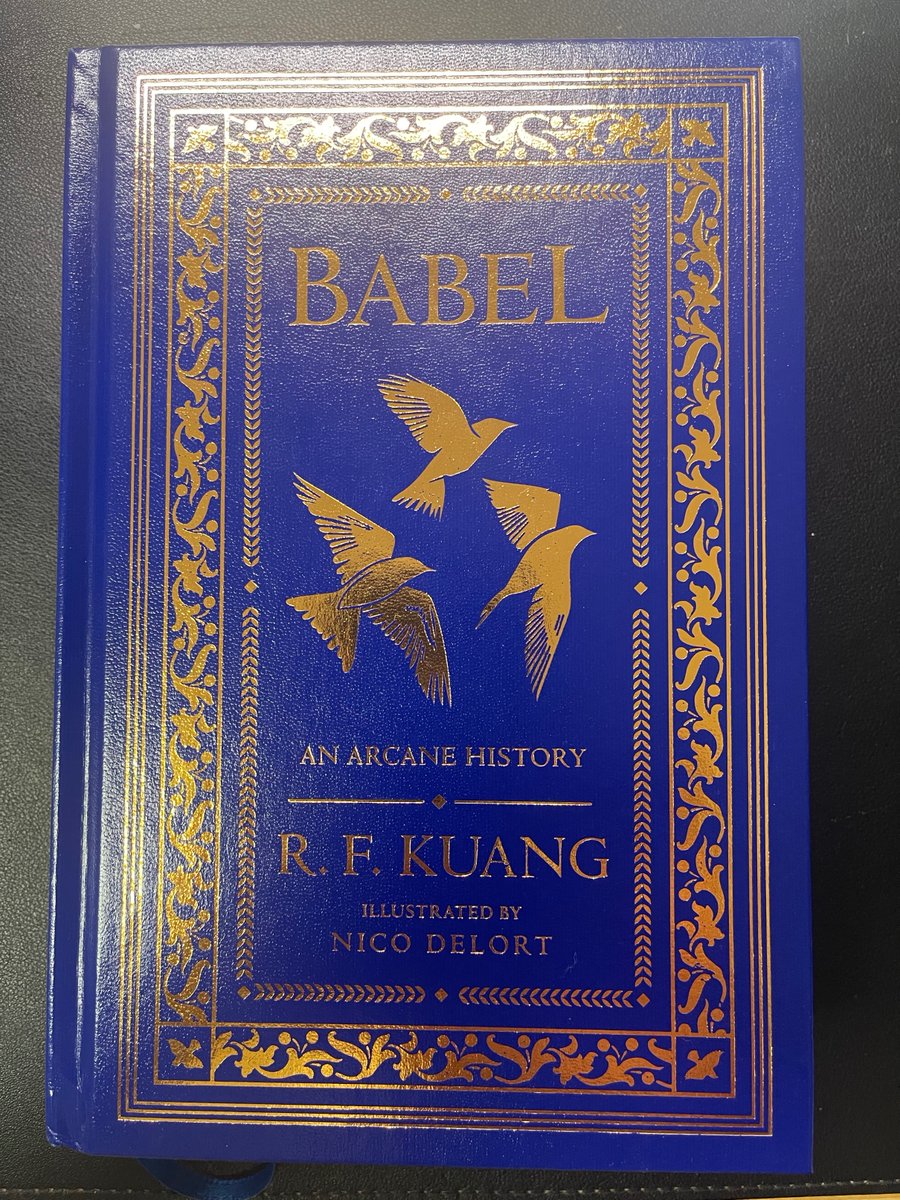 frswy's tweet photo. 『バベル　オックスフォード翻訳家革命秘史』の原書の豪華本到着。豪華本と言ってもオリジナルの版元の普及版的豪華本なので55ドルとお手頃価格。何葉も入っている見開き挿画が魅力かな。 https://t.co/xTNzDjvaDM