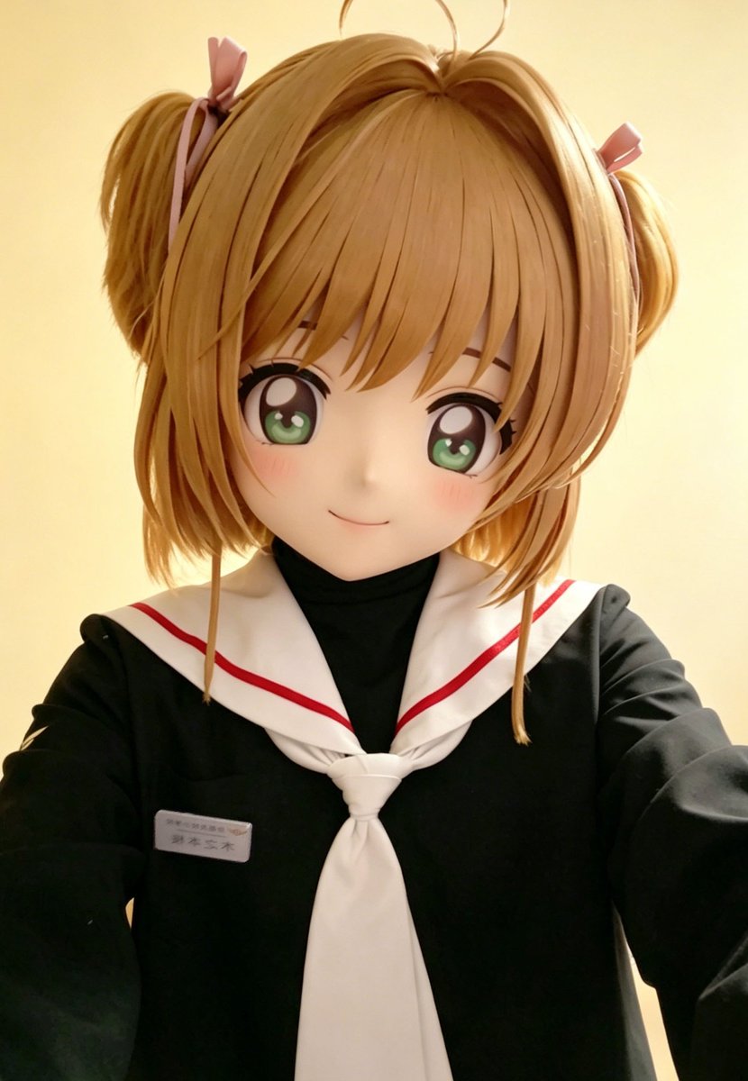 Hanasaki_Midori's tweet photo. 嘿嘿，四年级啦⌯ᵔᗜᵔ⌯ಣ

＃kigurumi
＃木之本桜
＃可爱系
＃Kinomoto Sakura https://t.co/zqypkW4Zp9