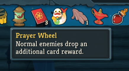trestalkin's tweet photo. a freakin unique combo with prayer wheel and pael's wing, the fact that i can get one relic each common enemies combat is crazy. 26 relics in total... https://t.co/98VVmKKeUH