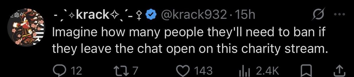 PandoMigos's tweet photo. Oh so they deadass plan on ruining the Charity stream
These people genuinely have no heart at all, doing out of pure spite because Miia wanted to bitch about something from 2 weeks ago https://t.co/vf9bgmHUtL