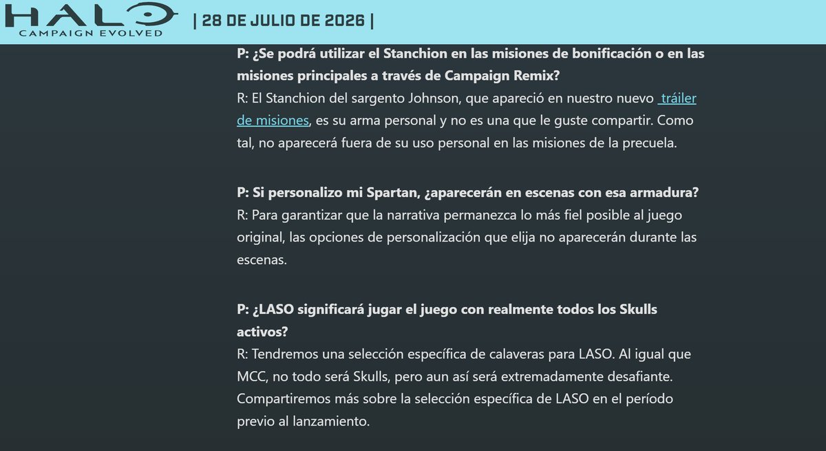 Mikemarv's tweet photo. @darko3601 Más Malas noticias para los Xboxers, Halo no tendrá cinemáticas en tiempo real, no habrá más contenido, no se podrá usar una nueva arma, etc etc. https://t.co/ec5IcoOKQj https://t.co/CAa8rVfFwJ