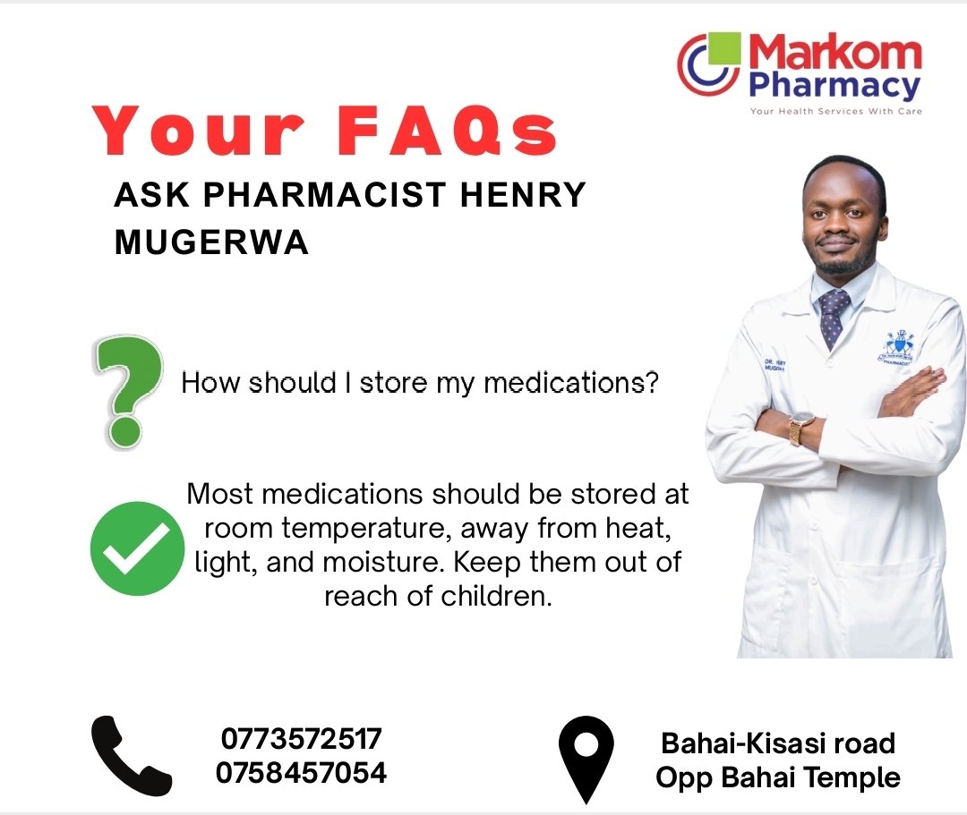 MarkomPharmacy's tweet photo. Be mindful of where you keep medicine. Pharmacist @henrymugerwasr weighs in here with a basic guide. #HealthLiteracy https://t.co/9AnR3KwtJL
