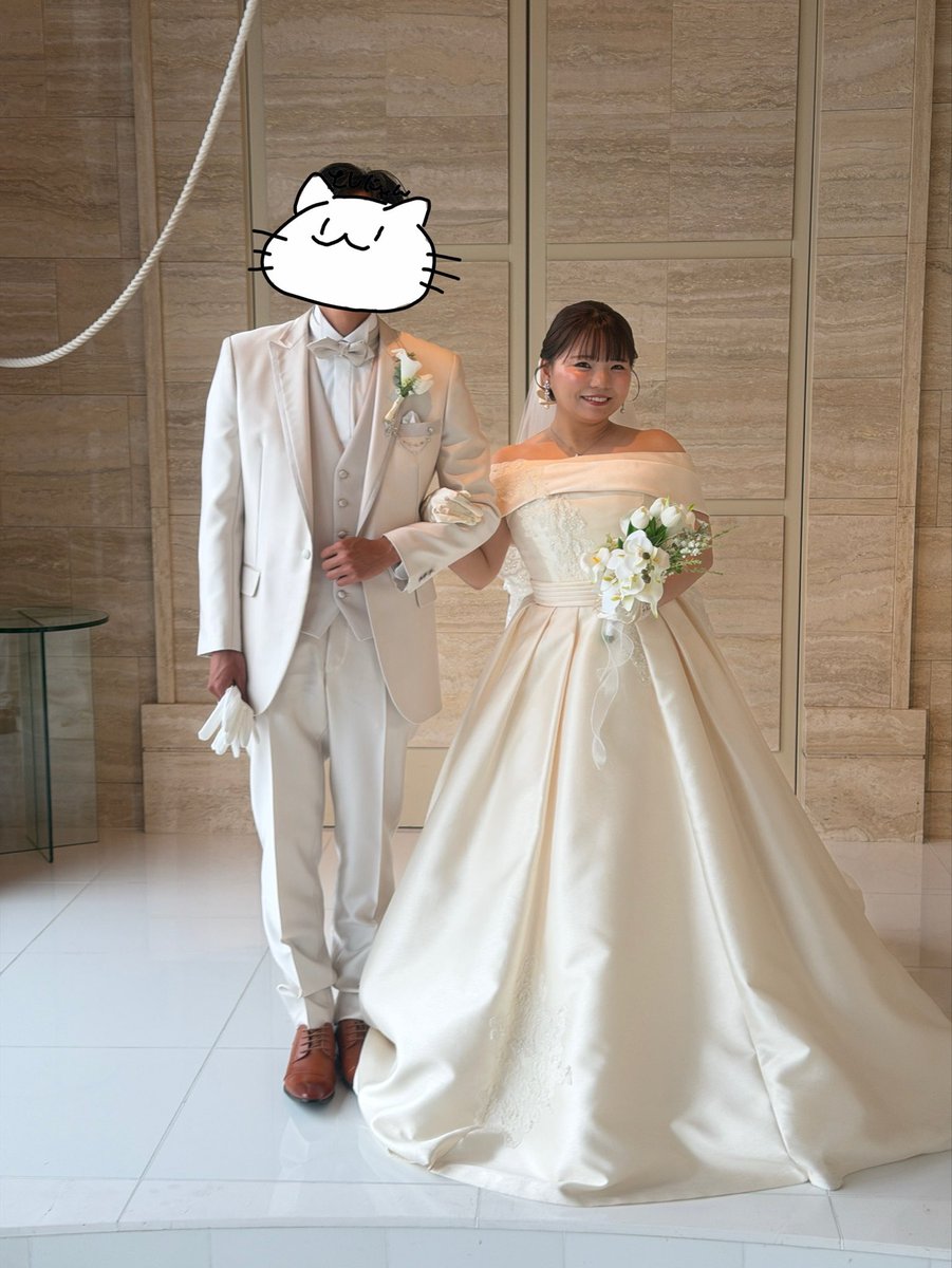 meru_poem250's tweet photo. 改めて、あいさんご結婚おめでとうございます〜！！💐

ドレス姿がとってもお綺麗で、本当に素敵でした！！🤭✨️
これからも笑顔の絶えない、明るく幸せなご家庭を築かれることを願っています！🩷 https://t.co/iOddL1cplf