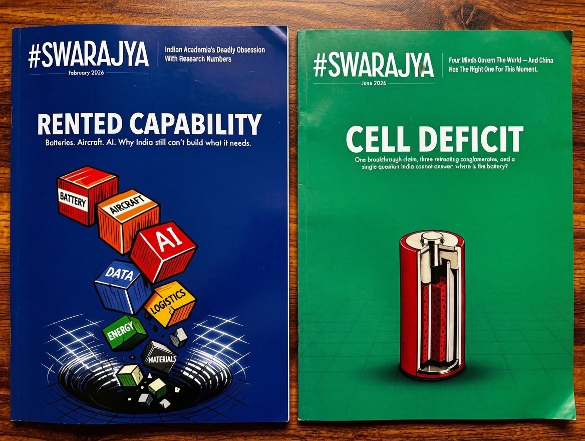 cvkrishnan's tweet photo. .@SwarajyaMag this year has entirely justified my few years of subscription. Best indigenisation and tech capability deep dives I’ve seen with the sovereignty lens that’s needed. Jan till now on fire. https://t.co/Bw47iK59rH
