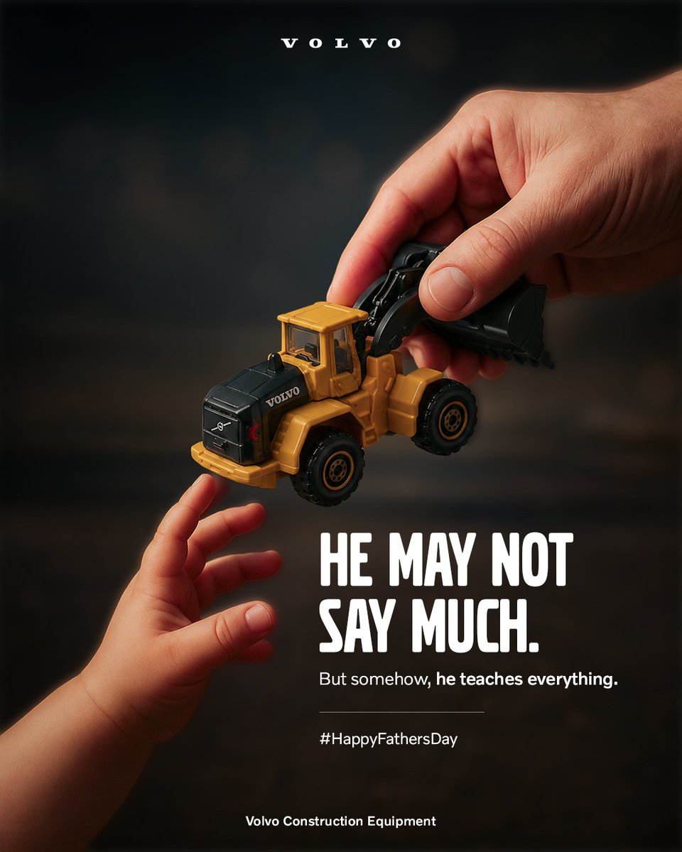 SvpMining11's tweet photo. Fathers have a way of teaching without making it a lesson.Through quiet support,everyday sacrifices,strength that often goes unspoken,they help us become who we are.This Father’s Day,we celebrate the ones who may not say much,but mean everything.
#HappyFathersDay 
#VolvoCEIndia https://t.co/JgjO1q3CwN