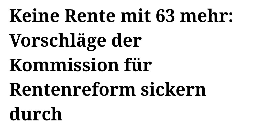 SWagenknecht's tweet photo. Das ist ein brutales Rentenkürzungsprogramm – für ein Land, dessen Rentenniveau ohnehin schon weit unter dem europäischen Durchschnitt liegt. Millionen Bürgern droht Altersarmut. Ein höheres Renteneintrittsalter ist ein Affront gegenüber den hart arbeitenden Menschen im Land. Die Abschaffung der sogenannten Rente ab 63, die in der Realität ja ohnehin bald nur noch eine Rente ab 65 nach 45 Arbeitsjahren ist, ist eine Unverschämtheit. Wir werden die Ostwahlen auch zur Abstimmung über diese Rentenpläne machen. Wir fordern, dass alle Abgeordneten und Minister in Bund und Ländern ab dem 1. Januar 2027 in die gesetzliche Rente einzahlen müssen. Das wäre die Grundvoraussetzung für Akzeptanz jeder Rentenreform.
