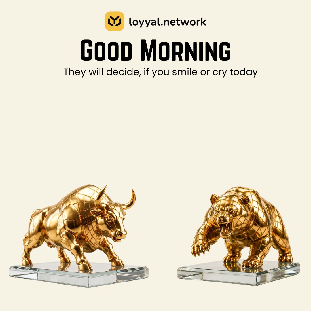 LoyyalNetwork's tweet photo. 🌅Good morning. 

👉Bull or bear? The market moves. 
🥳 Your conviction shouldn't.

🚀Long-term vision beats short-term noise.

#GoodMorning #LongTermVision #StayFocused #MarketVolatility #Conviction #Loyyal https://t.co/zP3EoCeGov
