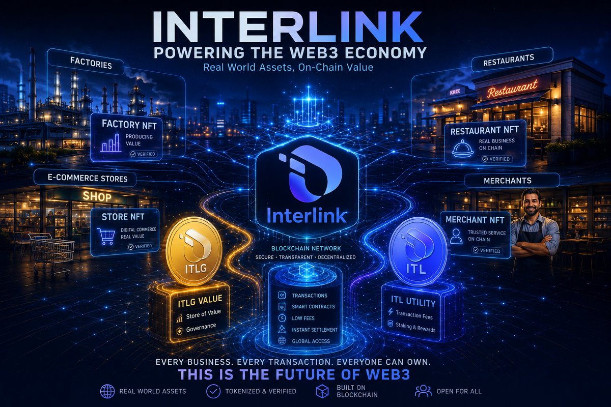 working6040's tweet photo. The Future of Web3 Starts Here
Powering real-world assets with blockchain innovation. Factories, merchants, stores, and businesses connected into one decentralized ecosystem. 🌍⚡
#InterLink #ITLG #ITL https://t.co/c18y5yAeg1