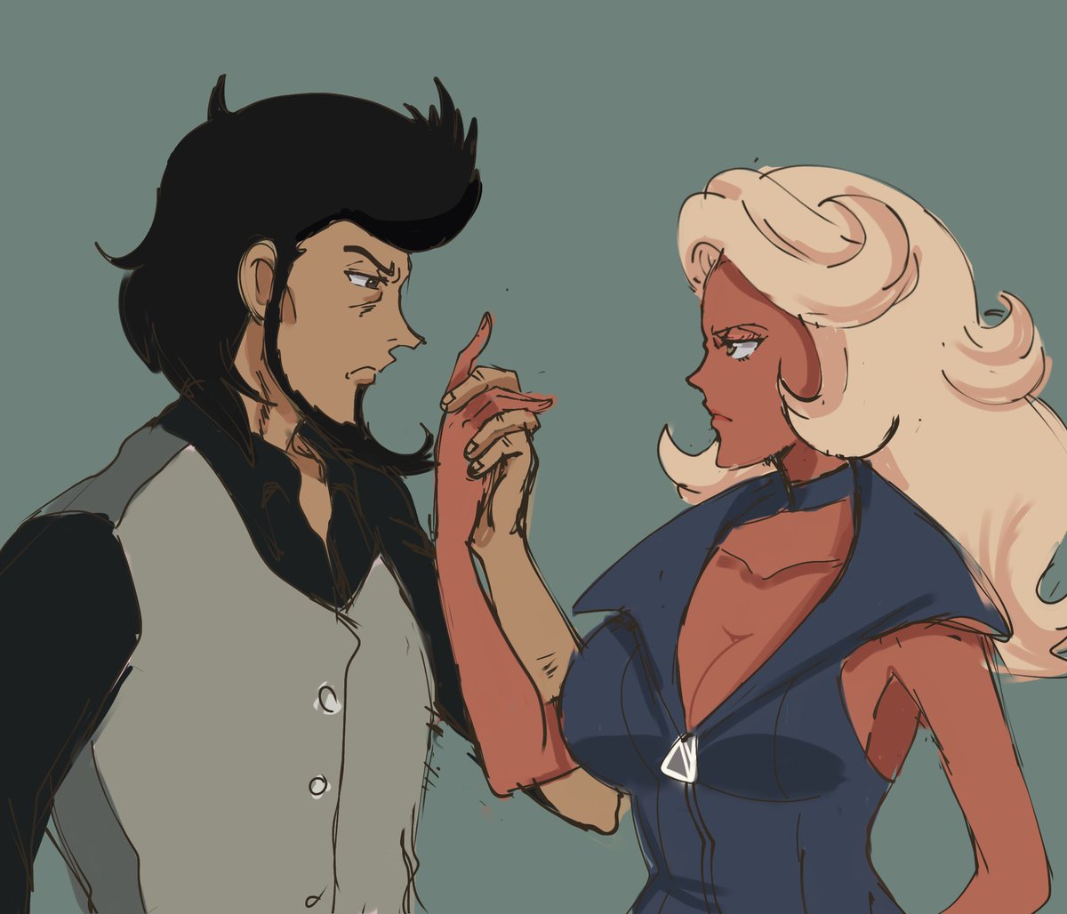 reikoi023's tweet photo. Intente volver a dibujar a mi oc al estilo koike de la película más reciente de lupin,la pose no es original, la tomé de una base https://t.co/Oh026uKCfV