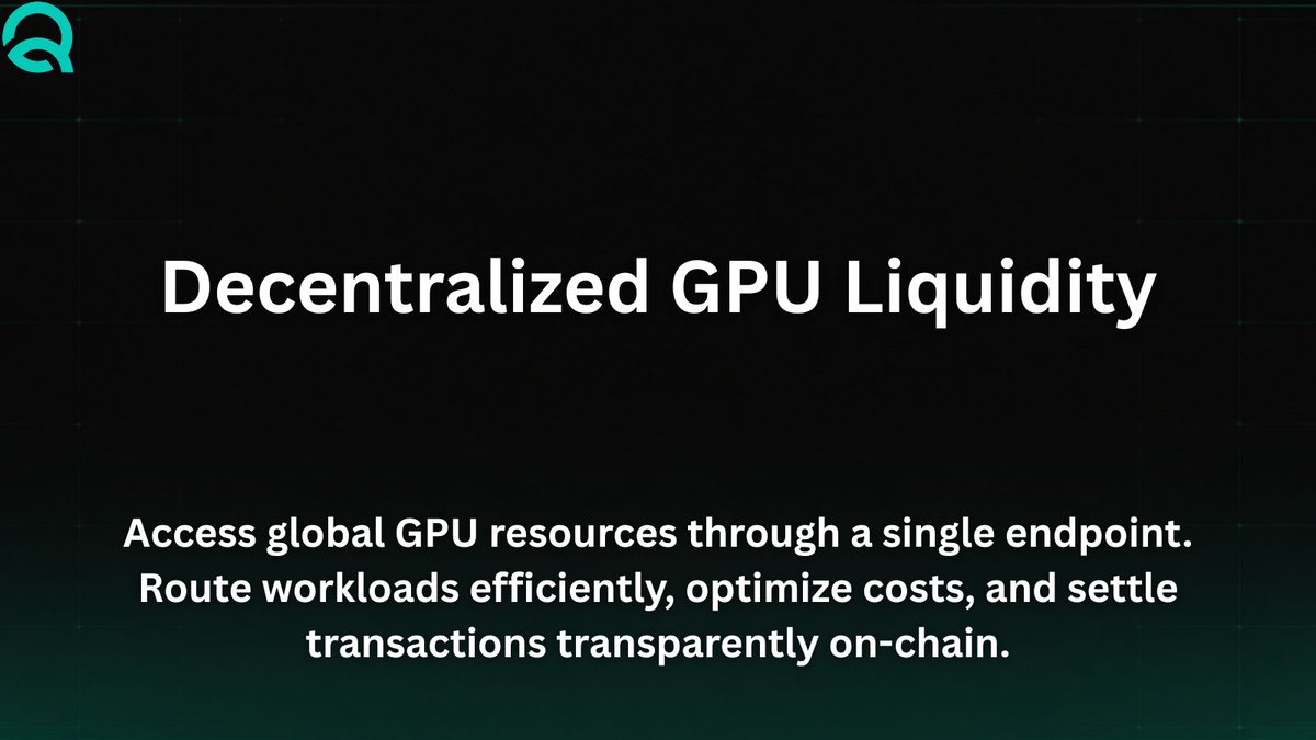 QuorixGPU's tweet photo. Access global, decentralized GPU resources through a single endpoint. 
Efficient routing meets on-chain transparency. https://t.co/EYrBQpVRCr