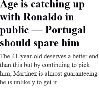 HighfieldsUK's tweet photo. @guardian @Cristiano @selecaoportugal ...everyone was saying since 2024, while one was saying since Qatar 2022 @Cristiano #cr7 #ronaldo was done and now is proving to be a unnecessary liability and disgrace for personal ego to make his country. a great potential, lose another #worldcup #FIFAWorldCup https://t.co/K1FDPHLBlb