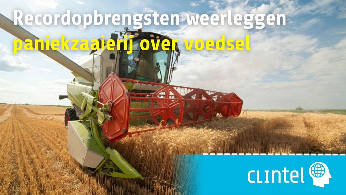 ClintelNED's tweet photo. Klimaatalarmisten waarschuwen al jaren voor misoogsten en voedselcrises door klimaatverandering. Maar wat zien we in de praktijk? Recordoogsten, groeiende landbouwexport en een steeds groener wordende aarde. Tijd om feiten boven angst te stellen.

#Klimaat #Landbouw #CO2 #Clintel https://t.co/gSSnKUN1kX