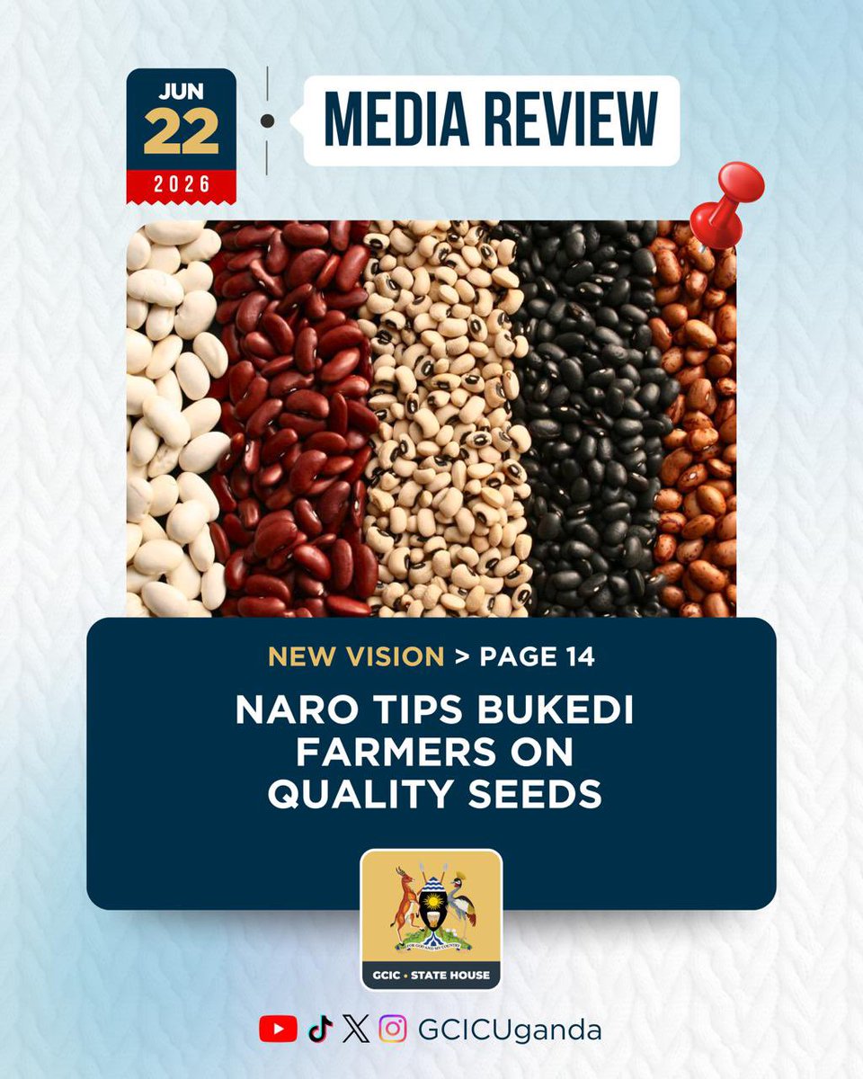 GCICUganda's tweet photo. Researchers from the National Agricultural Research Organisation(NARO) have asked farmers from Bukedi sub-region to discard poor seeds if they are to have quality groundnut, sunflower and sim sim yields.

NARO officials said farmers should always source certified and quality seeds from research institutions. #GCICMediaReview