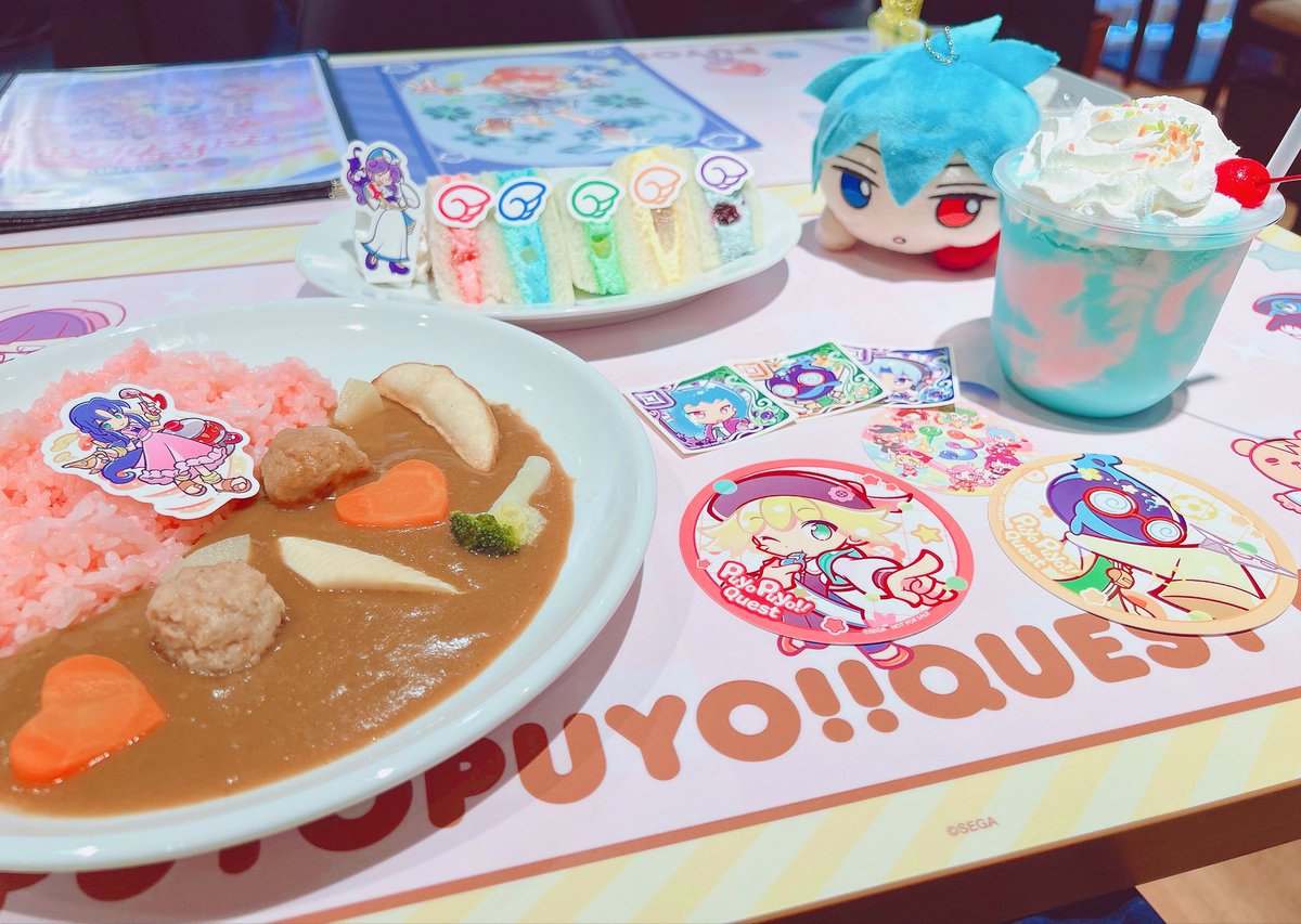 runchan_tora's tweet photo. ぷよクエカフェ‼️美味しかった‼️🍛 https://t.co/yOyGIuYlZj
