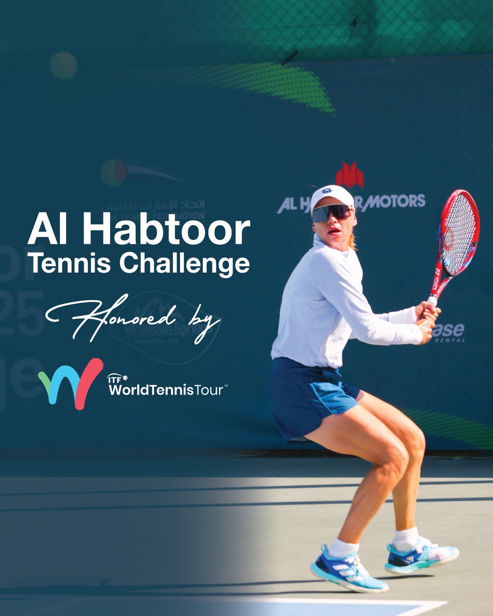alhabtoorgroup's tweet photo. We are proud to announce that the Al Habtoor Tennis Challenge has once again been recognised by the International Tennis Federation, reaffirming its position among the leading tournaments on the ITF World Tennis Tour 🎾

This recognition reflects the tournament’s continued commitment to excellence in event delivery and player experience.

As we look ahead to the next edition, we remain dedicated to delivering world-class competition and further strengthening Dubai’s presence on the global tennis stage. 💪🏻

#AlHabtoorTennisChallenge #ITF #WorldTennisTour #AlHabtoorGroup