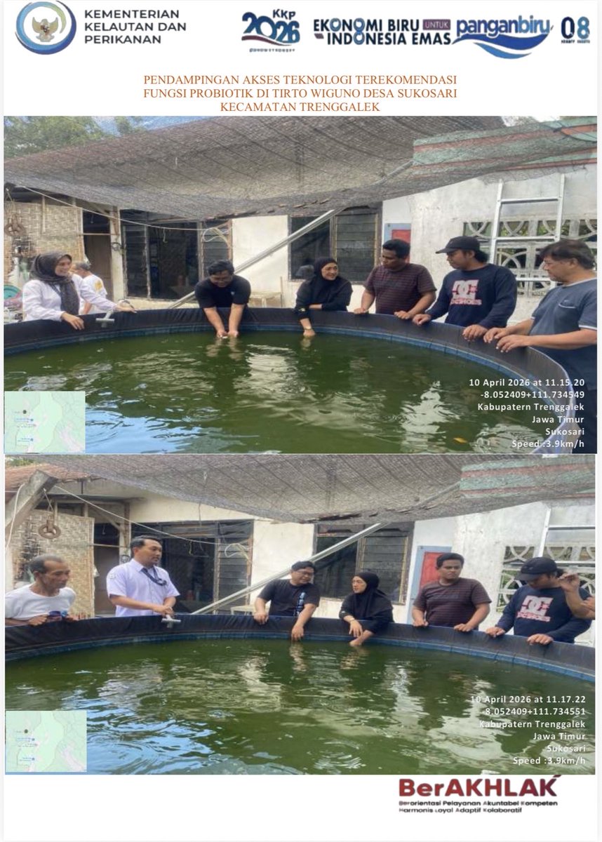 Restifaa1's tweet photo. Resti Fitriandika Anggraeni, S.Pi Luhkan Kab. Teenggalek melakukan Pendampingan Akses Teknologi Terkomendasi KP , pada Pokdakan Tirto Wiguno Desa Sukosari, Kec. Trenggalek https://t.co/mrqEaitsd8