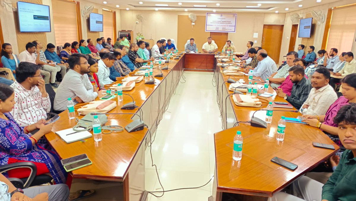 PRDeptOdisha's tweet photo. Ahead of the rollout of the VB-G RAM G Scheme from 1 July 2026, the Capacity Building Programme is underway at SIRD&PR. The Day-2 training for District Level Officers, including CDO-cum-EOs, District Line Department Officials, MGNREGS Coordinators, Assistant Executive Engineers, and Additional Programme Officers, commenced under the chairmanship of the Director, Special Projects.
The programme focuses on enhancing institutional preparedness, strengthening convergence, and building a shared understanding of planning, implementation, and monitoring mechanisms for successful execution of the scheme.

#VBGRAMG #CapacityBuilding #RuralDevelopment #SIRDPR #Odisha #MGNREGS
@CMO_Odisha @RabiNaikBJP