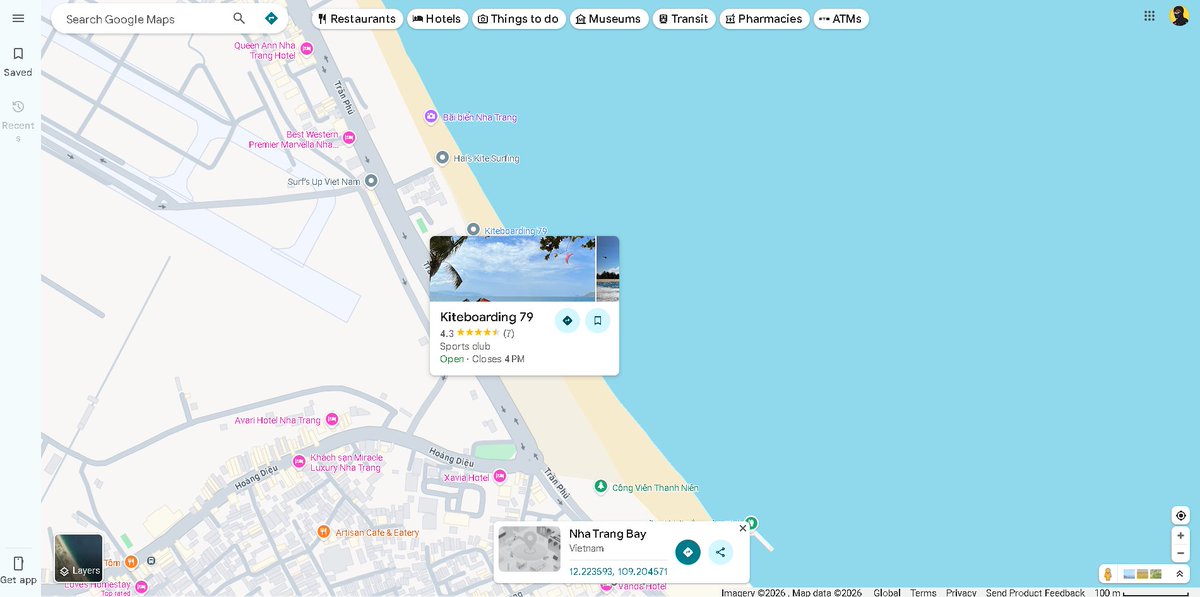 LSPERM777's tweet photo. @dilaw006 Võ Thị Sáu Str, its near Vinpearl. Let come to this location in the afternoon (12-3pm), u will see many ppl doing kitesurfing &amp; playing volleyball, its interesting. its my fav spot :D https://t.co/LT1QEcoT0u