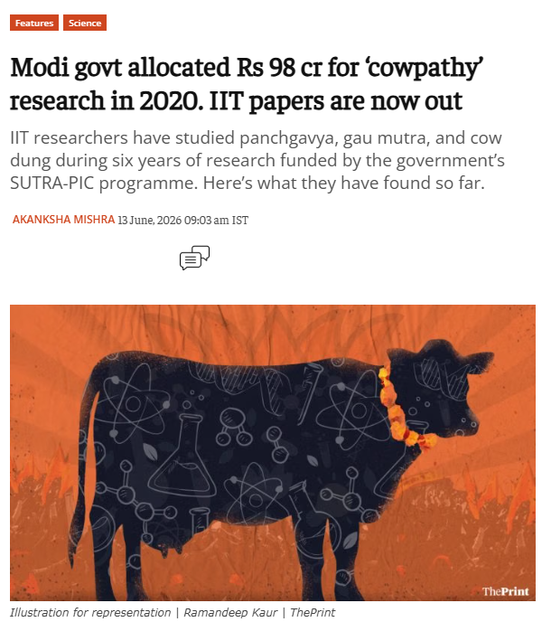 theliverdoc's tweet photo. THIS IS IMPORTANT. I NEED YOUR HELP.

Dear friends with access to research paper databases. I have a favor to ask of you. 

The Government of India has used public funds (tax payers money) from the Department of Science, Biotechnology and Ayush Ministry for running the SUTRA-PIC (Scientific Utilization Through Research Augmentation-Prime Products from Indigenous Cows) program which claims focus on the scientific validation and commercialization of indigenous cow breeds and their byproducts (like milk, urine, and dung). They have claimed to have published scientific evidence from this cow program as per this article: https://t.co/NeWaVz3U4D

We know that one such paper from IIT-Roorke under the SUTRA-PIC program that was recently in the limelight had serious concerns of scientific integrity and fraud and a post publication review has been officially asked for: https://t.co/C5cHlJZUas

This is where I need your help. If you have the access, please source the full published papers that were part of the SUTRA-PIC program and kindly send me the full paper + supplementary documents to my email address - theliverdr(at)gmail(dot)com

My team would like to do an extensive and exhaustive post publication peer review on these papers to understand if there are consequences of public fund wastage on such programs. We need to stop "positive outcomes" fraud pseudoscience papers from infiltrating good scientific sources.

Thanks in advance!