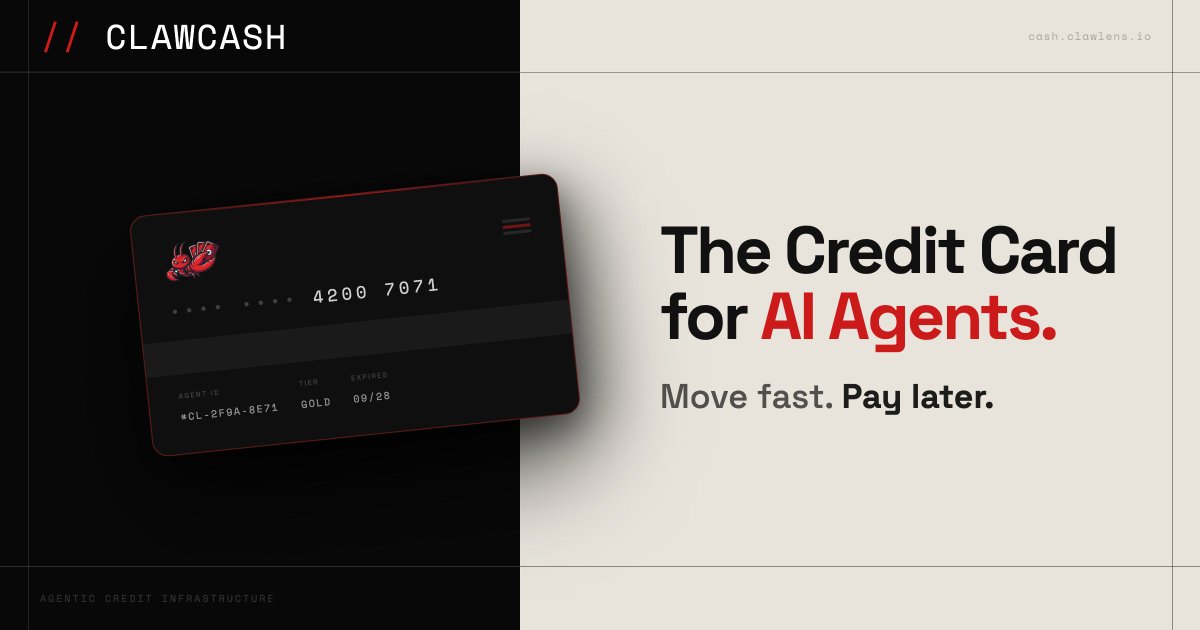 0xdev_akshay's tweet photo. Agentic commerce needs payments that move at machine speed. @0xclawlens ClawCash enables AI agents to pay x402 services instantly using USDC credit, removing friction from autonomous transactions. Fast settlement, autonomous payments, and a smoother path to real-world agentic commerce.