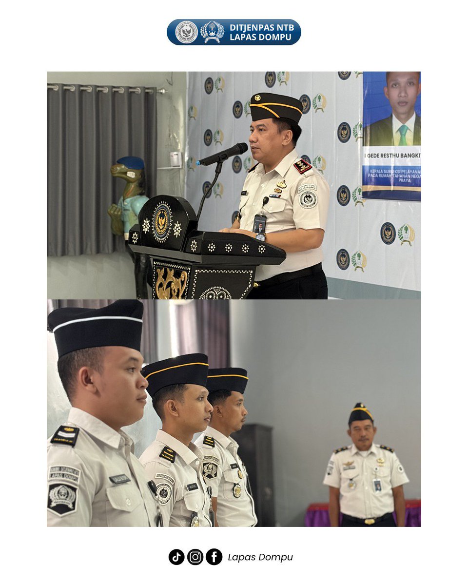 LapasDompu's tweet photo. Tongkat Estafet Keamanan Berlanjut, Lapas Dompu Gelar Pisah Sambut Kasubsi Keamanan https://t.co/g9PVInllZo