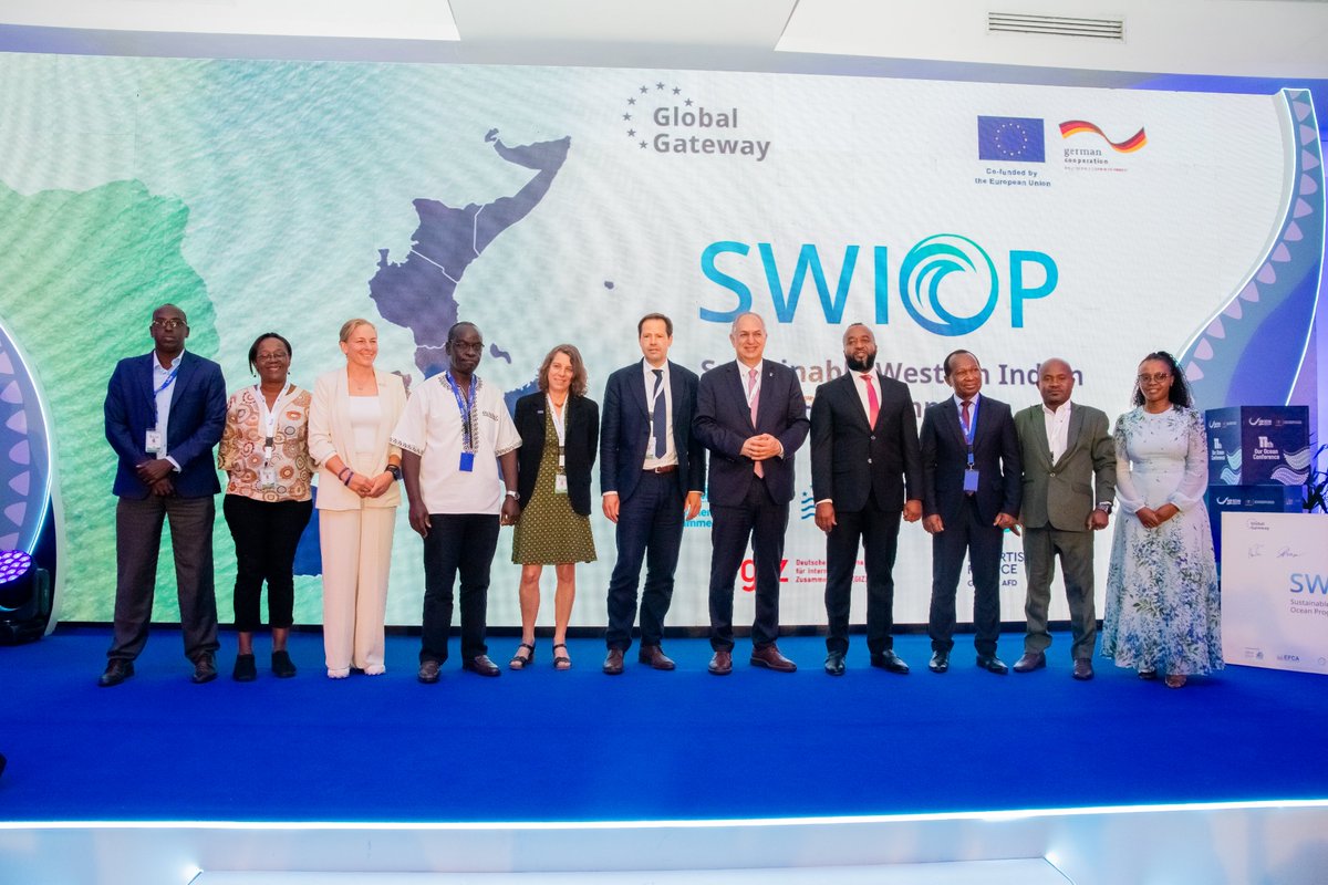 EFCA_EU's tweet photo. 🎣Western Indian Ocean in focus at @OurOceanOOC
In Mombasa, we joined partners for the launch of #SWIOP, a €60M EU Global Gateway initiative supporting stronger ocean governance and cooperation at sea.
We contribute by strengthening capacities to prevent & combat #IUUFishing. https://t.co/XIUv6eVzXR