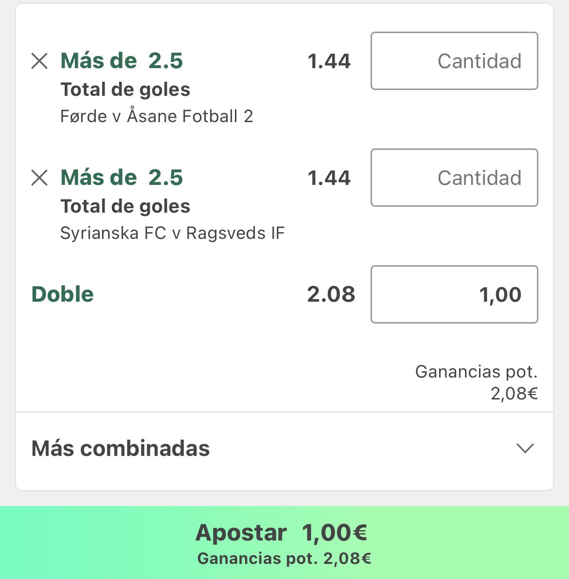 StatixBets's tweet photo. ⚽️ PICKS DE STAKE: COMBINADA NÓRDICA 🇳🇴🇸🇪

Buscamos dinamita en los ataques de Noruega y Suecia a las 18:00:

• Førde vs Åsane II: +2.5 goles 📈 (1.44)
• Syrianska vs Ragsved: +2.5 goles 📈 (1.44)

🔥 Cuota Total: 2.08 | STAKE 1 (1 ud) 📈

Canal: https://t.co/AnXygiwRKG

 🔞 https://t.co/RfnPBn2HbT