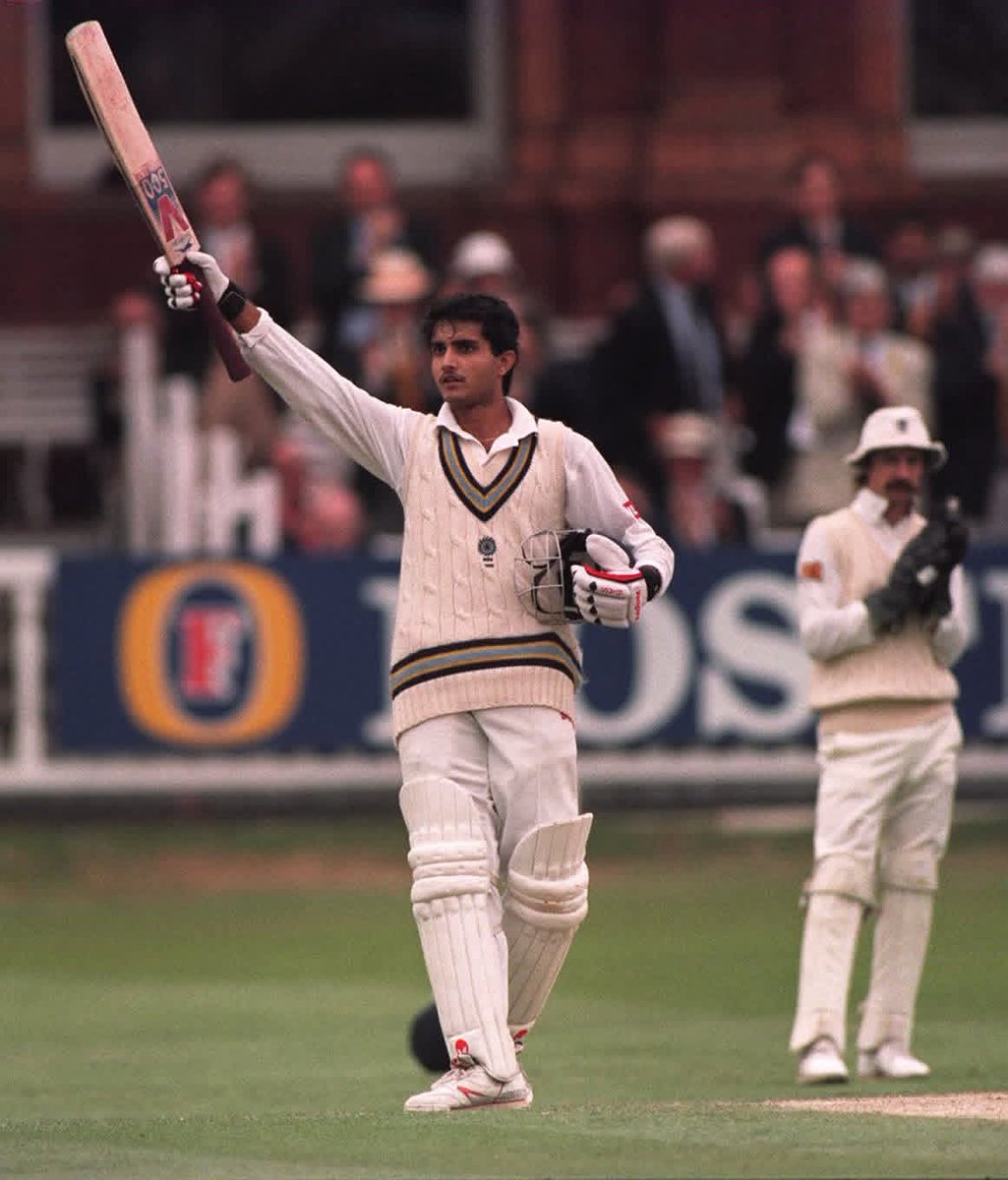 ObaidKh14's tweet photo. When the Prince arrived at Lord's 👑

#OnThisDay in 1996, Sourav Ganguly etched himself onto the Honours Board at Lord's Cricket Ground on his Test debut https://t.co/f5KzeesomV