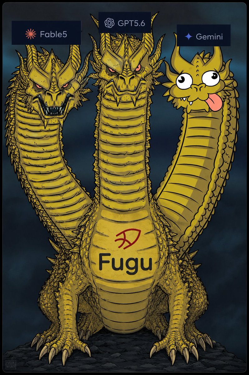 AM921543266's tweet photo. 例の龍の画像をImage 2に投げ込んで、Fuguを追加するように言ったら秀逸な例をお出ししてきて笑える

やるやんOpenAI https://t.co/vOCPsEnAPE