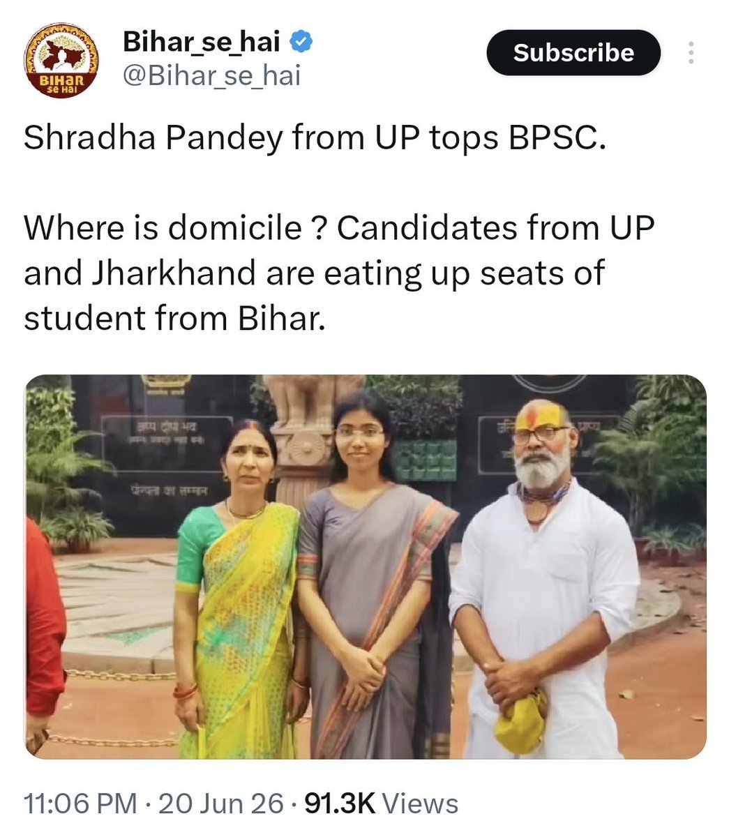 MadhavVaruna's tweet photo. Everyone is Regional Chauvinist in their own state but "Stuanch Nationalist" and "We are all Indian saaarrr" when in Maharashtra. https://t.co/dV5A00YNOl