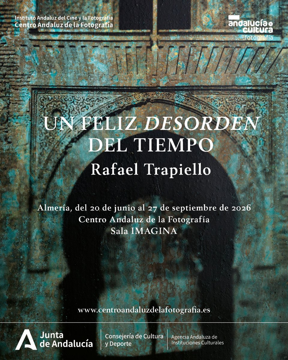 CulturaAND's tweet photo. 📸 Nueva exposición en el Centro Andaluz de la Fotografía #Almería.

🏛️ Rafael Trapiello propone una relectura del patrimonio mediterráneo a través de la fotografía contemporánea en 'Un feliz desorden del tiempo'.

27SEPT🔚

🆕 https://t.co/Q5VGtUrz9h https://t.co/R9YRzWAXTk