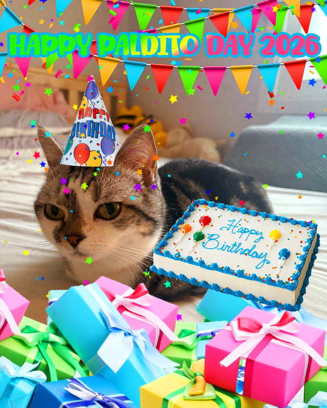 PaldoNetwork's tweet photo. 🎂HAPPY PALDITO DAY🎈

Let's come together to celebrate the life of King Paldo’s right hand and manager, Paldito! 🎉

#paldo #PalditoDay2026 #paldonation https://t.co/QtN8SOwNQq