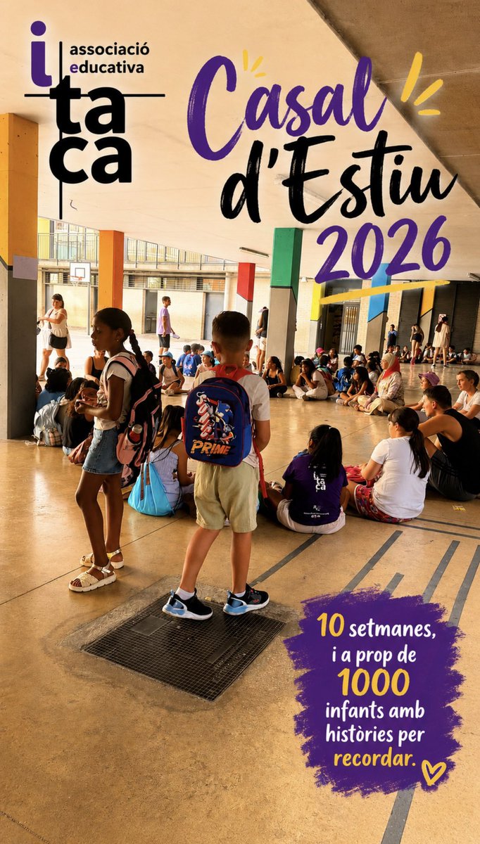FelipeCamposlh's tweet photo. Avui, mentre veia arribar els primers infants del #CasalEstiu, pensava en tot allò que no surt a les fotografies…

No es veuen les setmanes de preparació, les reunions, les trucades, les preocupacions ni la il·lusió acumulada durant mesos. Tampoc es veu l’esforç immens dels equips educatius que fan possible que, quan s’obren les portes, tot estigui a punt.

Però sí que es veu allò que realment importa: les mirades inquietes del primer dia, les retrobades, les abraçades, els nervis, les rialles i aquella sensació que alguna cosa bonica està a punt de començar.

Durant les properes 10 setmanes, prop de 1.000 infants ompliran @aeitaca d’històries. Algunes seran petites. D’altres marcaran records per sempre. Totes tindran un valor immens.

Com a President @aeitaca, em sento profundament orgullós de formar part d’un projecte que, cada estiu, transforma escoles en espais d’oportunitats, de cura i de felicitat compartida.

Perquè al final, quan passi l’estiu i tanquem les portes, el que quedarà no seran les activitats que hem fet, sinó les experiències viscudes, les amistats creades i la certesa que hi ha hagut un lloc on cada infant ha pogut ser, simplement, infant.

#CasalEstiu2026 #Itaca #LHospitalet #EducacioEnElLleure #Infancia #FemComunitat #OrgullItaca