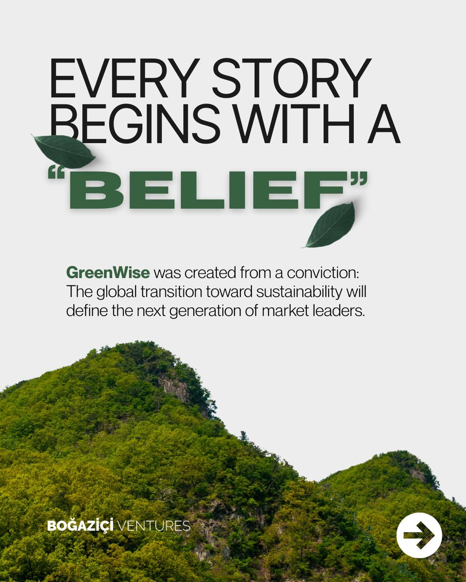 GreenWiseBV's tweet photo. Every great venture begins with a belief 🌱
GreenWise was born from a gap we witnessed at the crossroads of technology, industry, and investment.
We're here to close that gap.
Let's read the GreenWise story!
#BoğaziçiVentures #GreenWise #CleanTech
1/2 https://t.co/ngR3fbxh2k